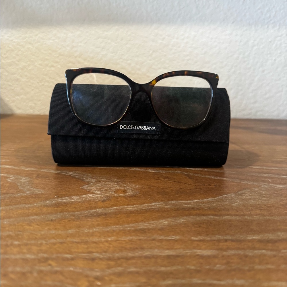 Dolce & Gabbana Tortoiseshell Cat-Eye Glasses Frames